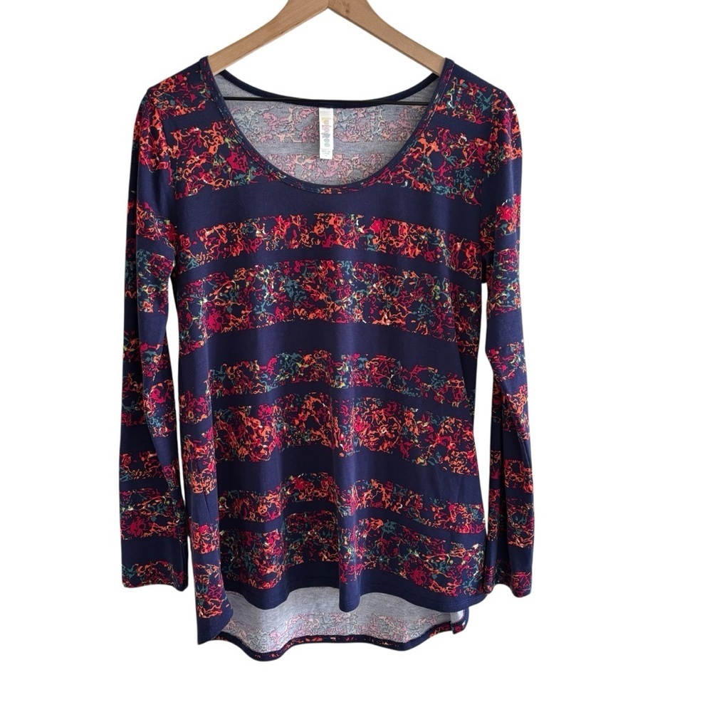 Lularoe Lynnae Pullover Tunic Top Size M Long Sleeve Stretch Casual Boho